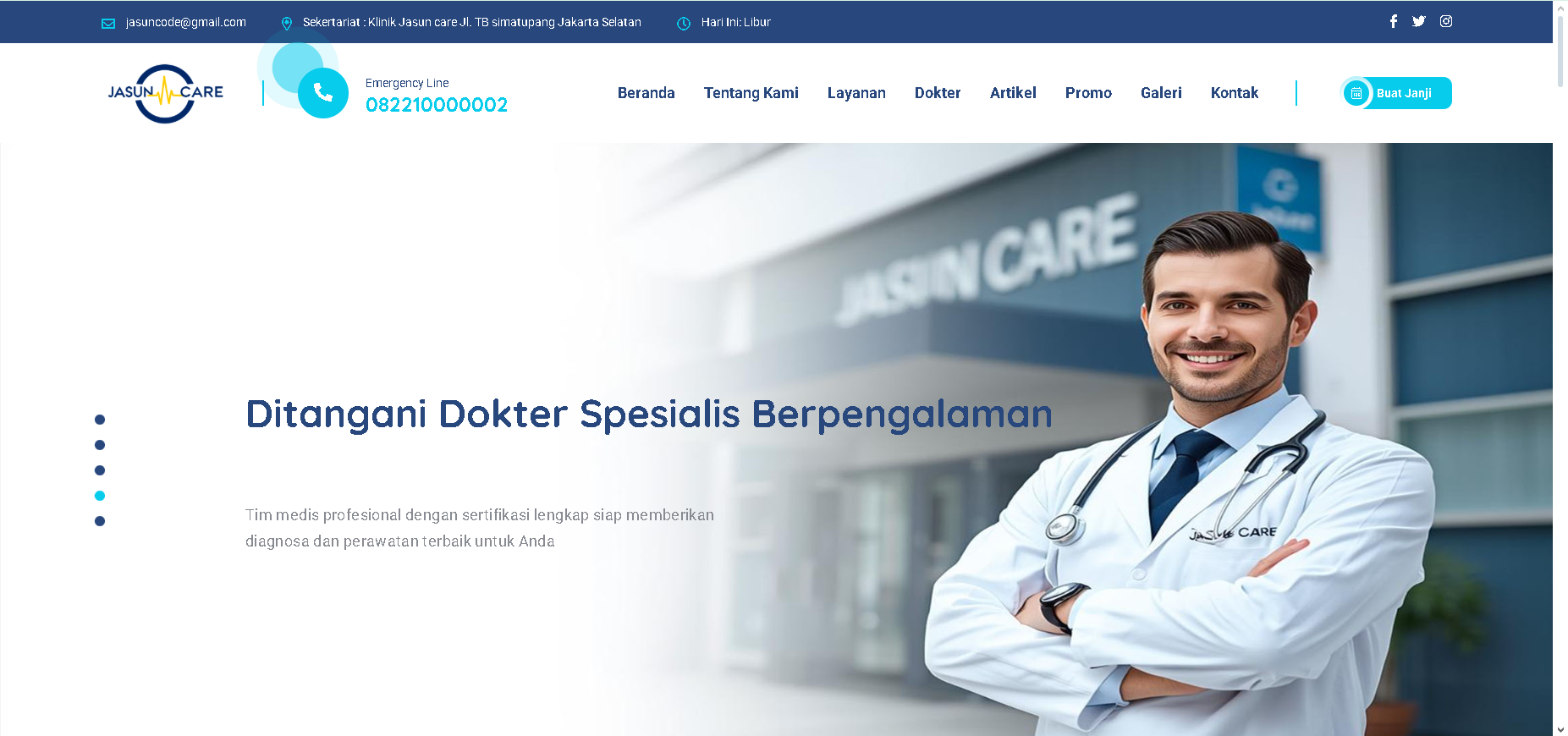basic klinik website showcase